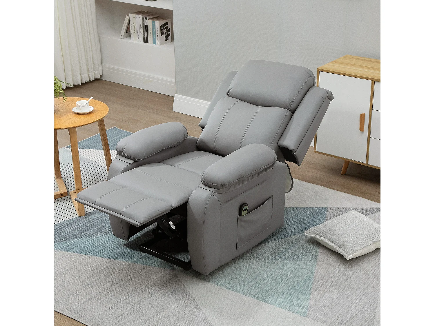 Sillón levanta personas gris 76x90x105 cm HOMCOM