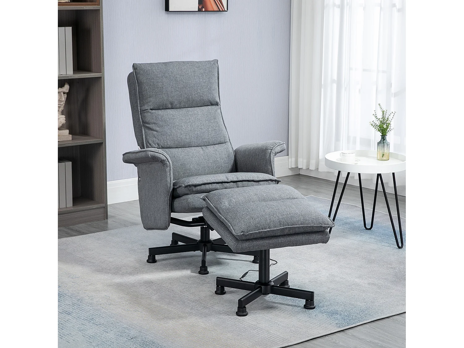 Sillón masaje eléctrico gris 78x93x99 cm HOMCOM