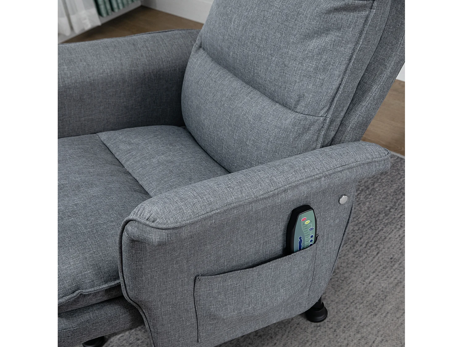 Sillón masaje eléctrico gris 78x93x99 cm HOMCOM