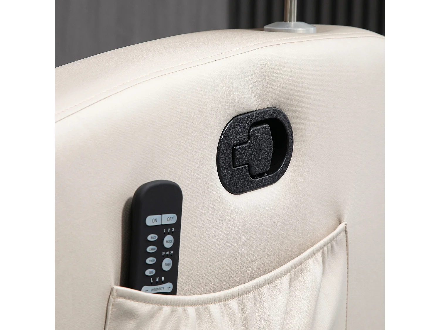 Sillón de masaje beige 77x93x105 cm HOMCOM