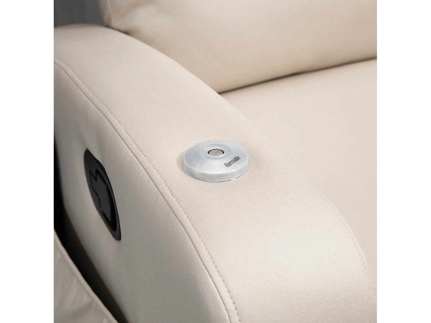 Sillón de masaje beige 77x93x105 cm HOMCOM