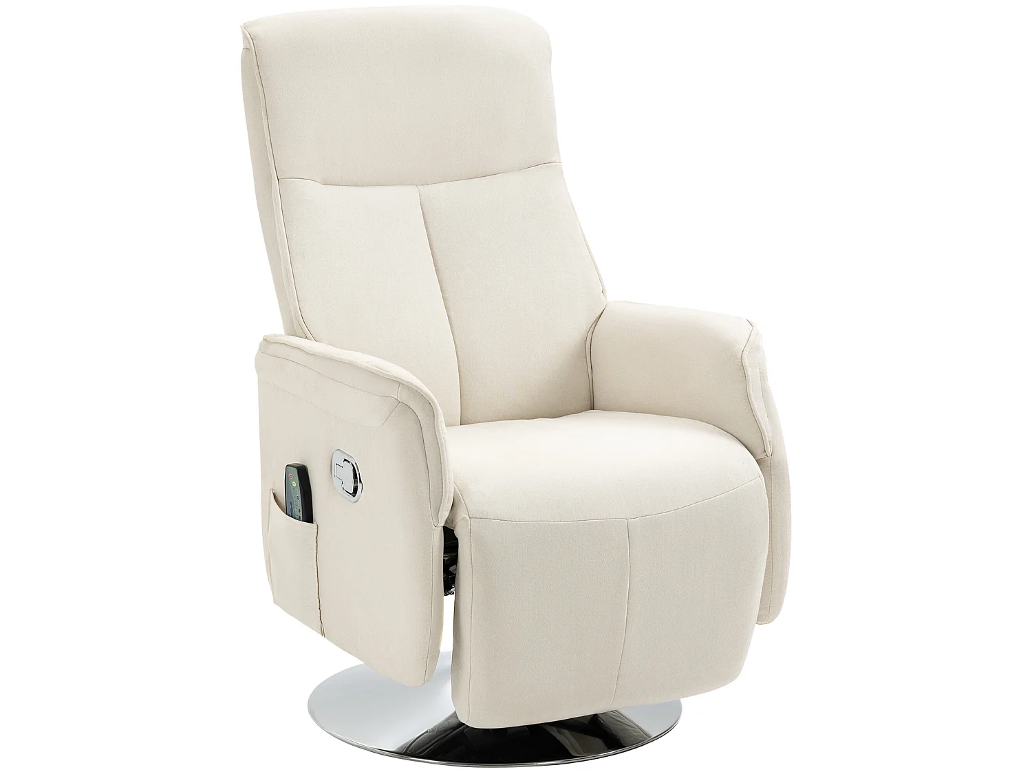 Sillón masaje eléctrico crema 68.5x84x110 cm HOMCOM