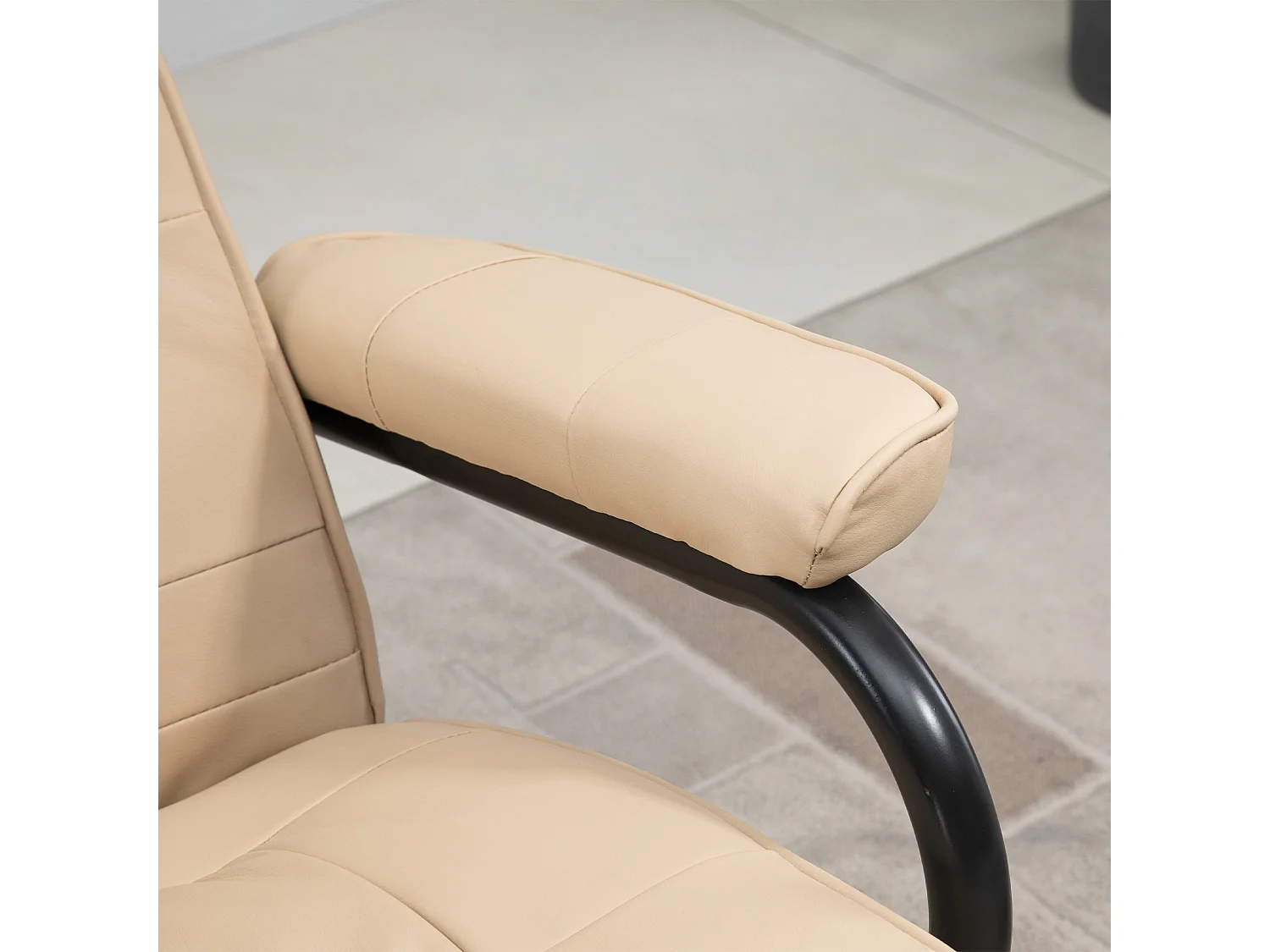 Sillón de masaje eléctrico beige 77x84x95 cm HOMCOM