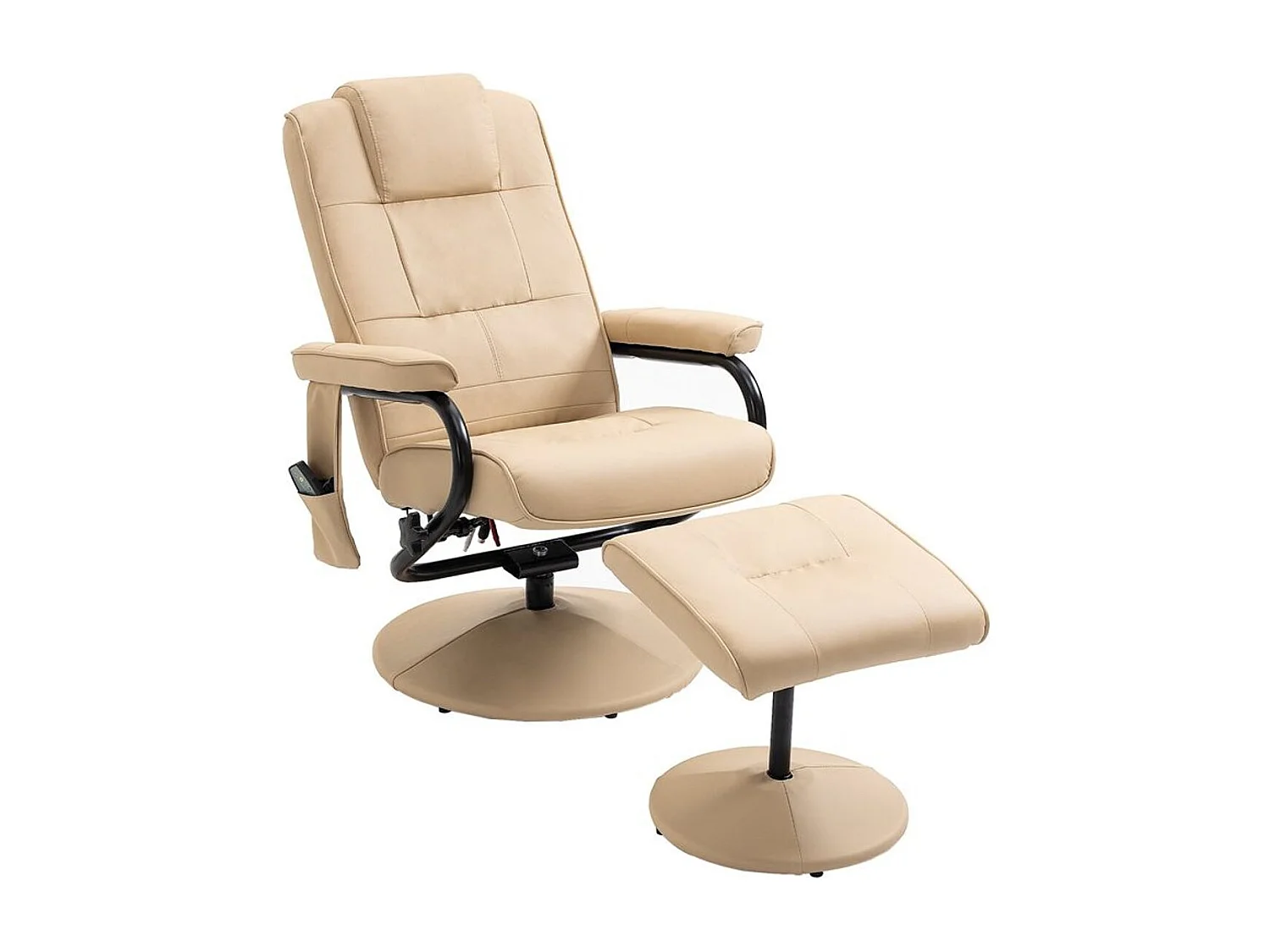 Sillón de masaje eléctrico beige 77x84x95 cm HOMCOM