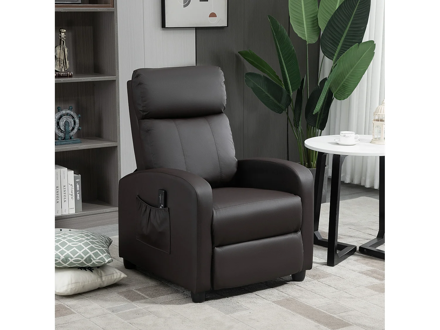 Sillón de masaje marrón 68x88x98 cm HOMCOM