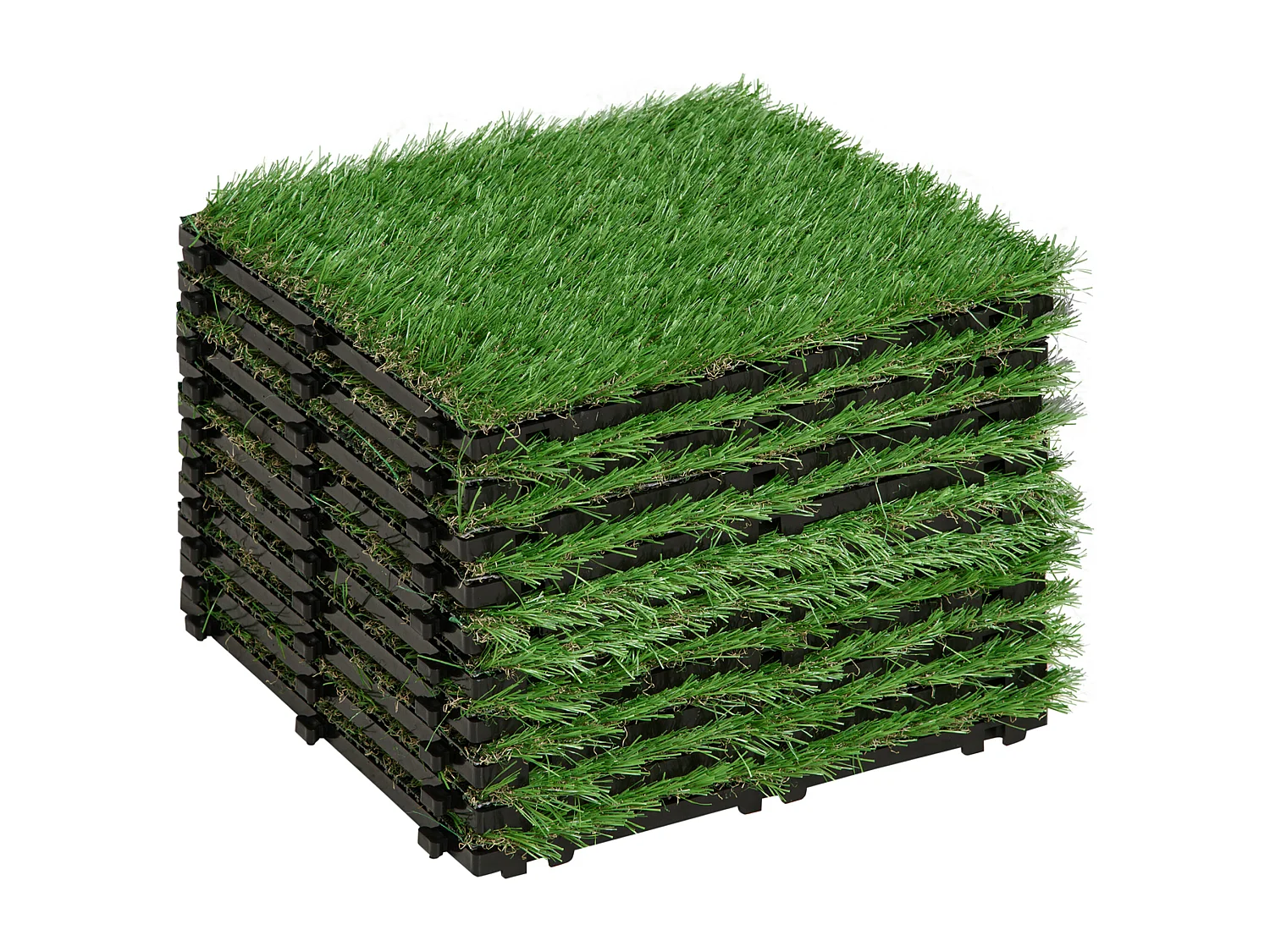 Césped artificial verde 30x30x3.5cm Outsunny