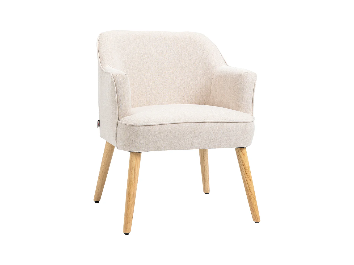 Butaca de salón crema 64.5x65x79.5 cm HOMCOM