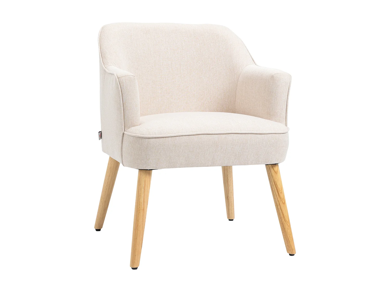 Butaca de salón crema 64.5x65x79.5 cm HOMCOM