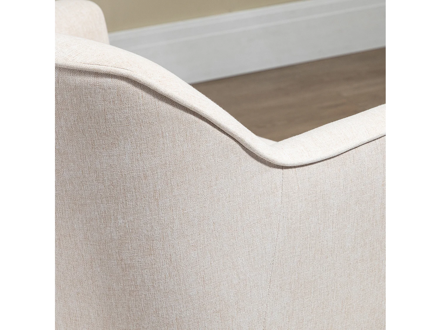 Butaca de salón crema 64.5x65x79.5 cm HOMCOM