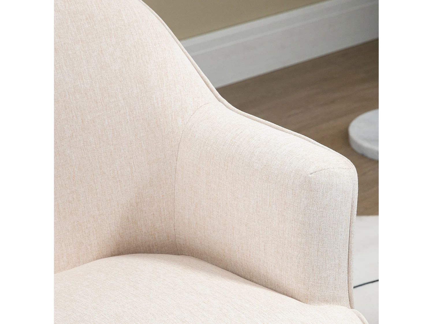 Butaca de salón crema 64.5x65x79.5 cm HOMCOM