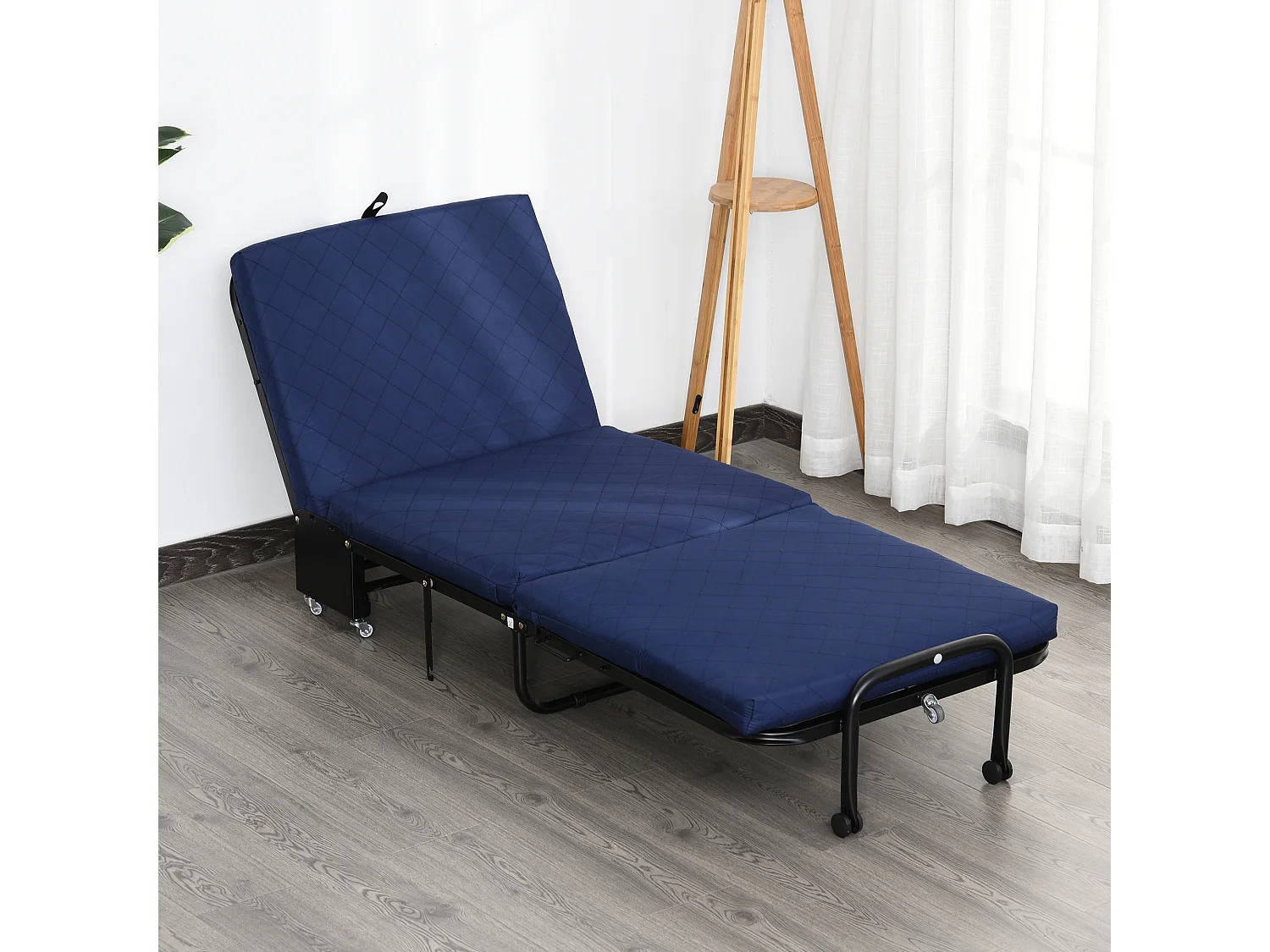 Cama plegable azul 184x65x26 cm HOMCOM