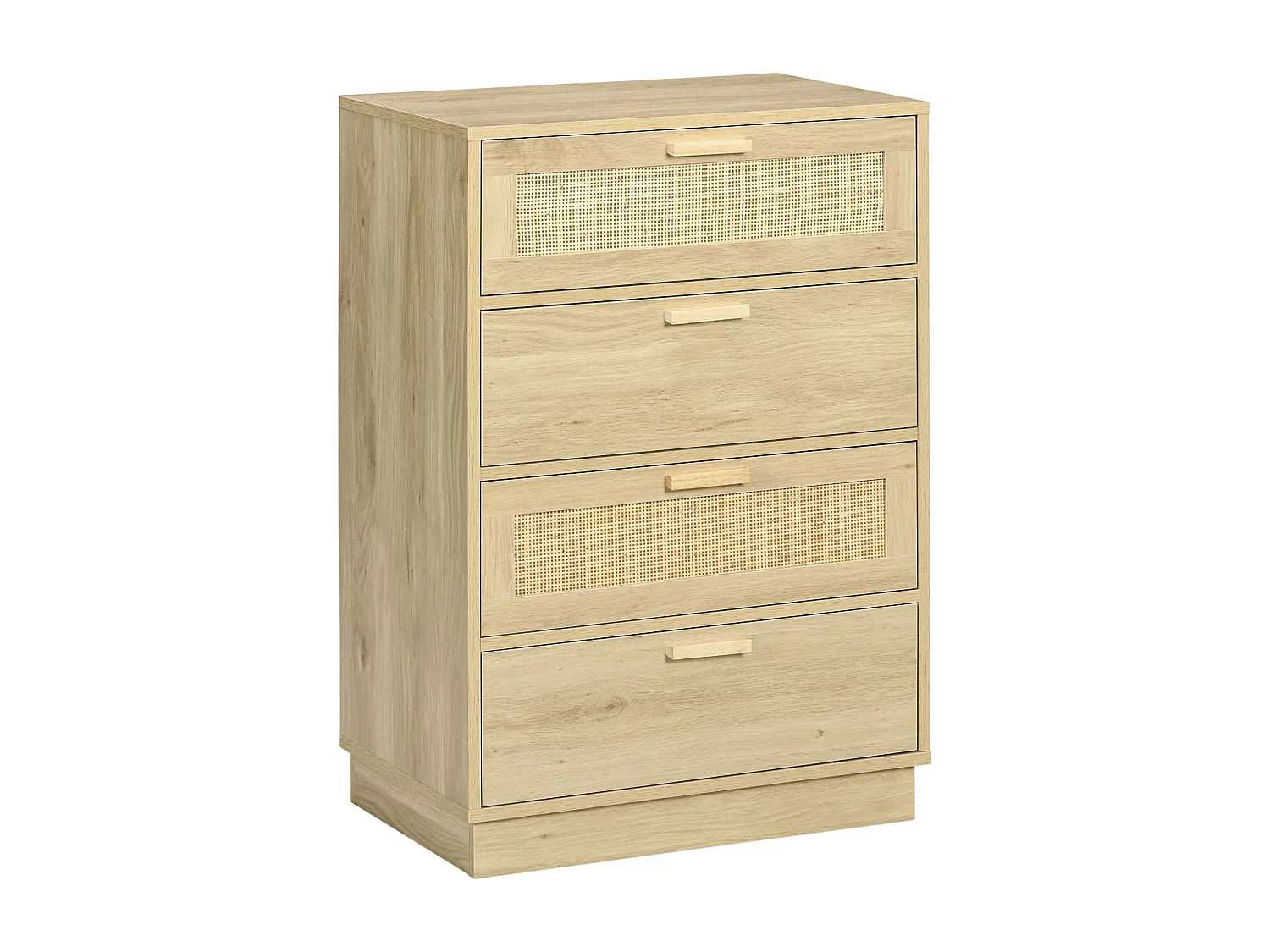 Cómoda con cajones madera natural 60x38x88.5 cm HOMCOM