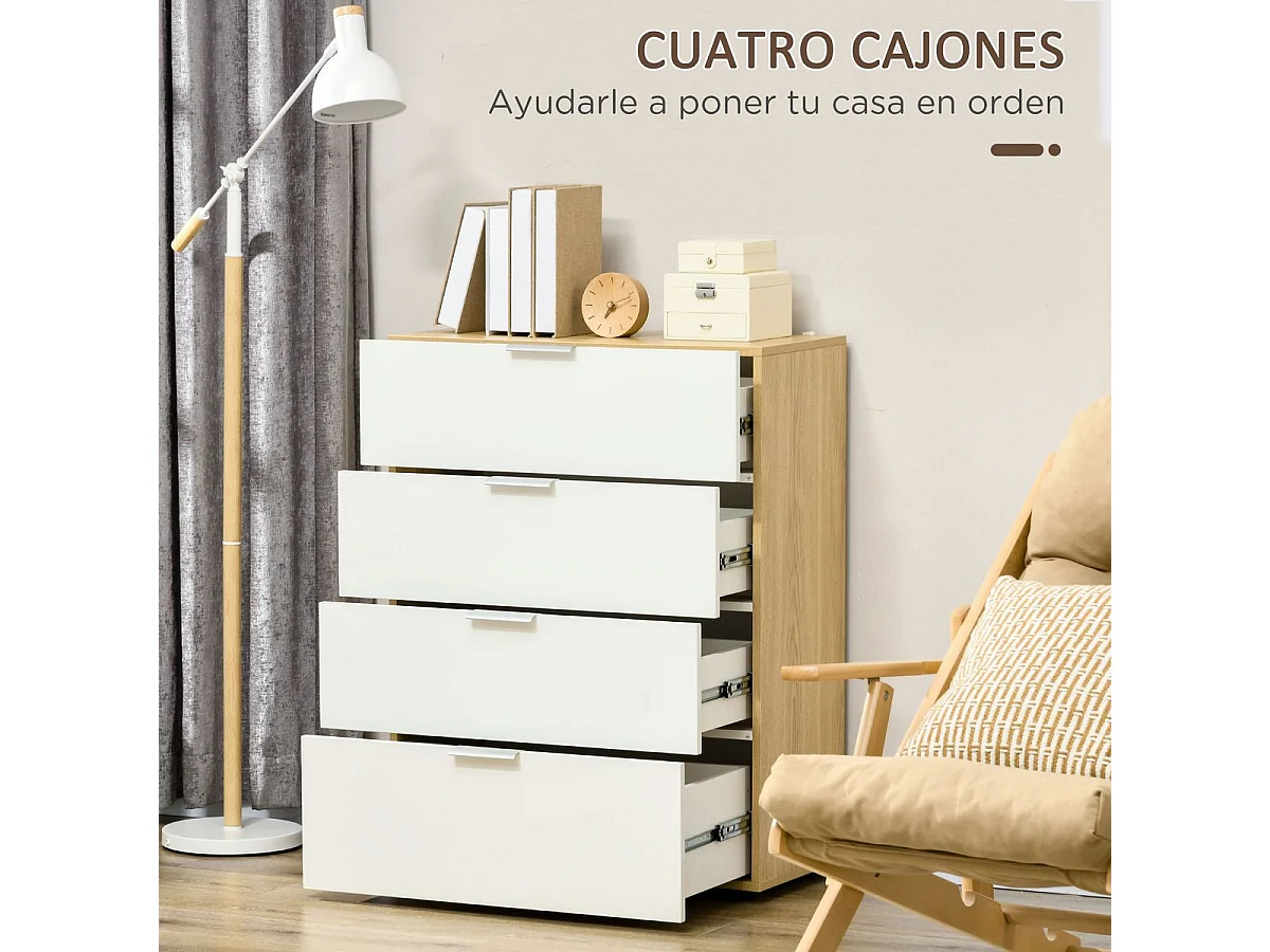 Cómoda con cajones blanco 70x35x92 cm HOMCOM