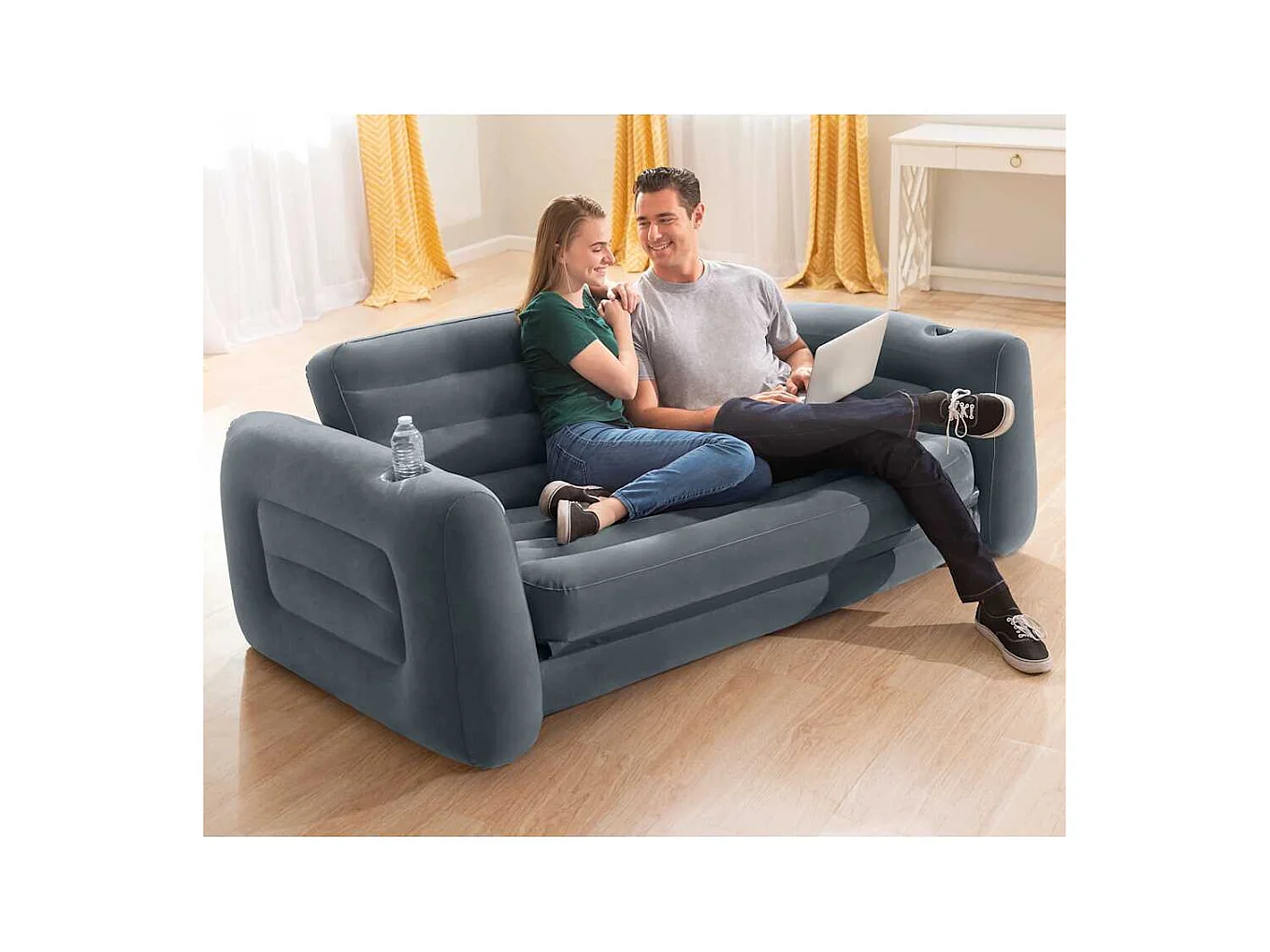 Chaise coulissante 203x231x66 cm Gris foncé