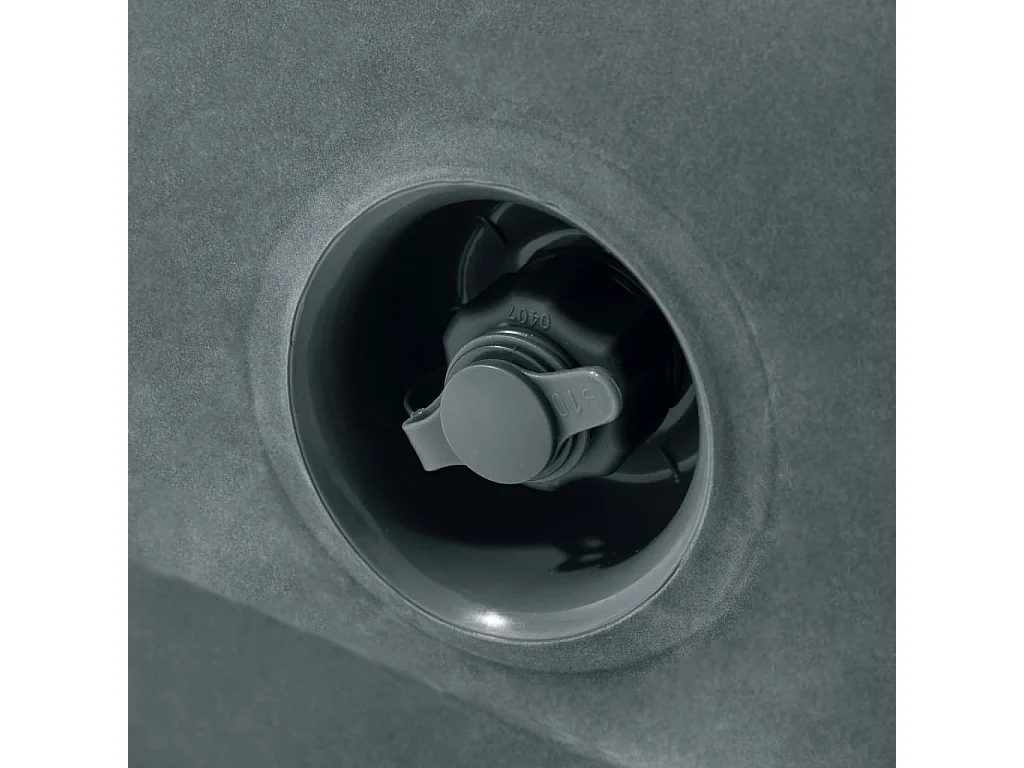 Nadmuchiwany kanapa-łóżko Intex ciemnoszary dla 2 osób, rozkładany, z uchwytami na kubki i flokowaną powierzchnią 203x231x66 cm