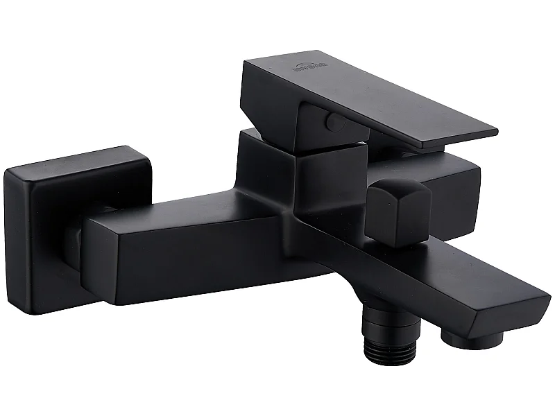 Grifo Bañera Negro Cuadrada Monomando Paros