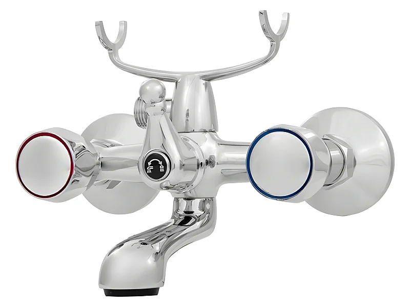 Robinet Mitigeur Baignoire Chrome Mural Classique