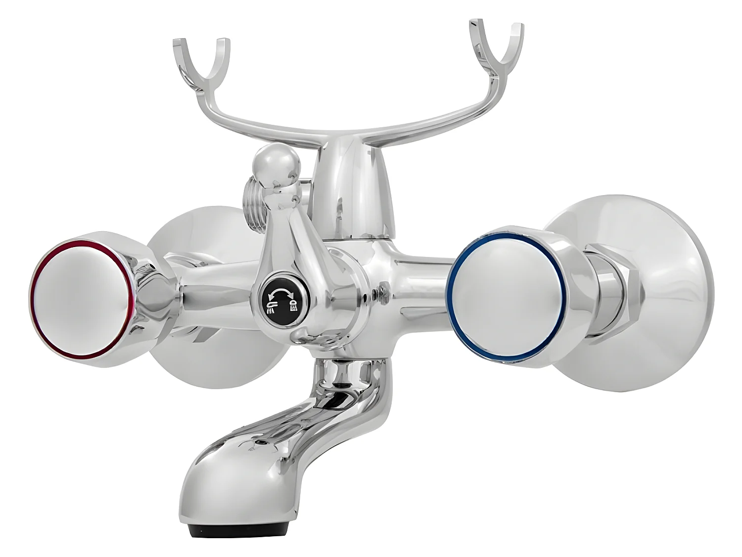 Rubinetto Per Vasca Cromo A Muro Classico