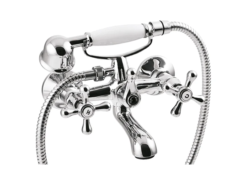 Badewannenarmatur Chrom Wandarmatur Zweigriffarmaturen