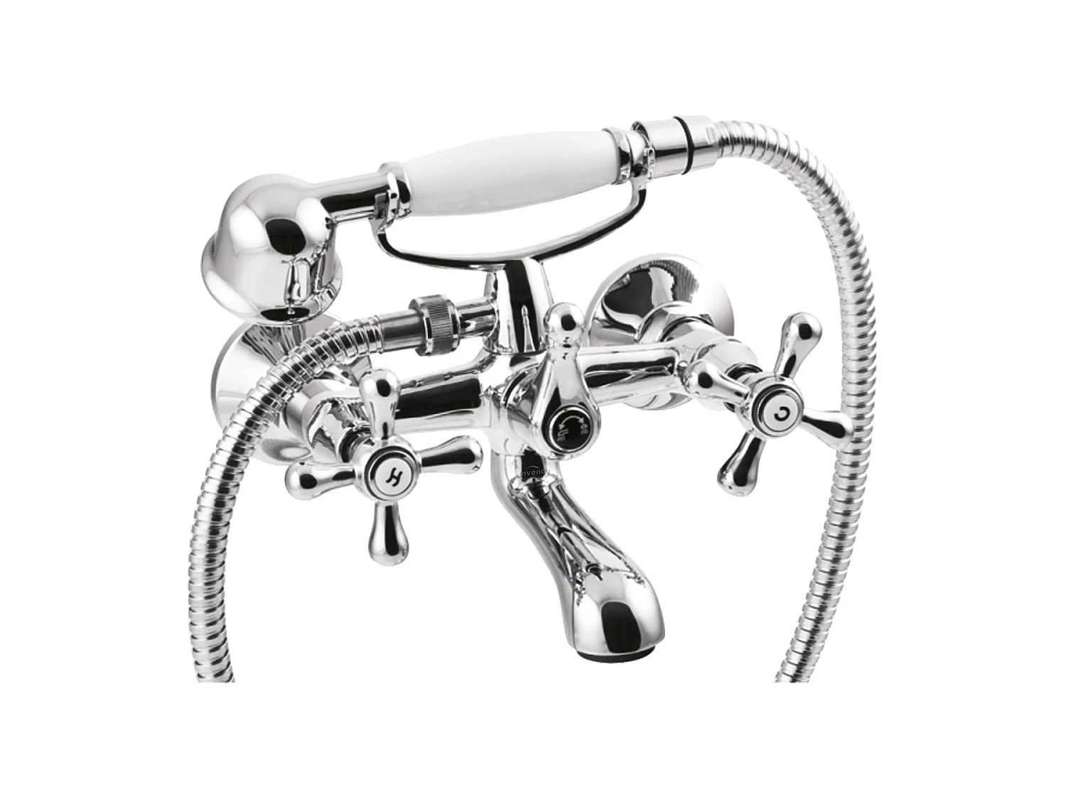 Badewannenarmatur Chrom Wandarmatur Zweigriffarmaturen