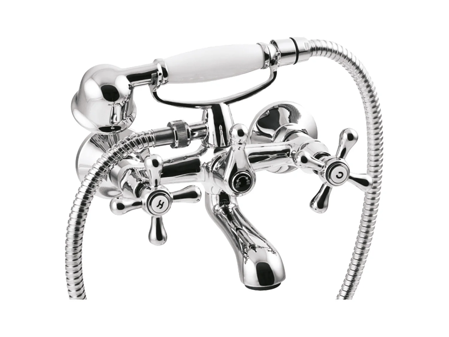 Badewannenarmatur Chrom Wandarmatur Zweigriffarmaturen