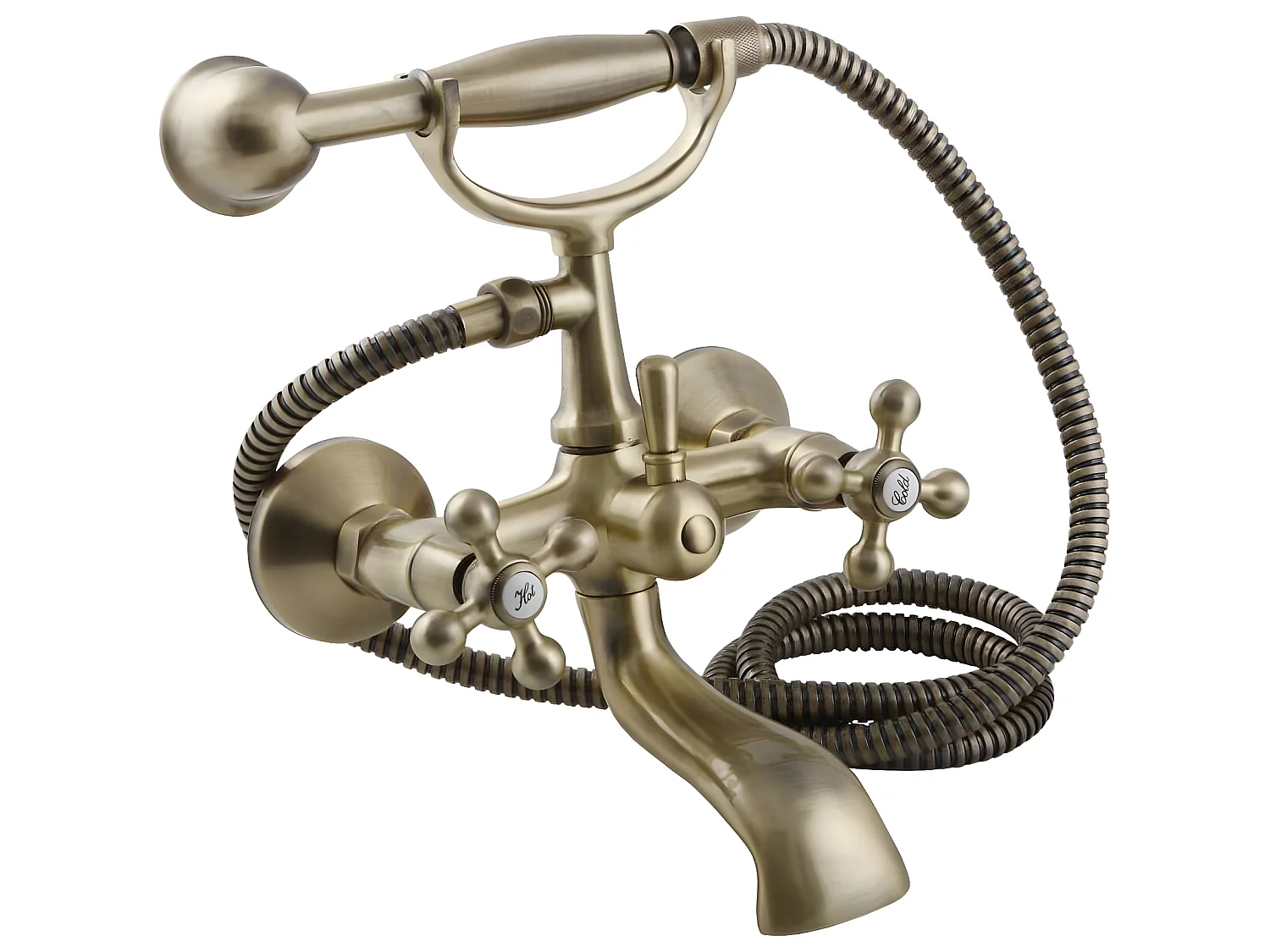 Badewannenarmatur Messing Wandarmatur Zweigriffarmaturen Stilo