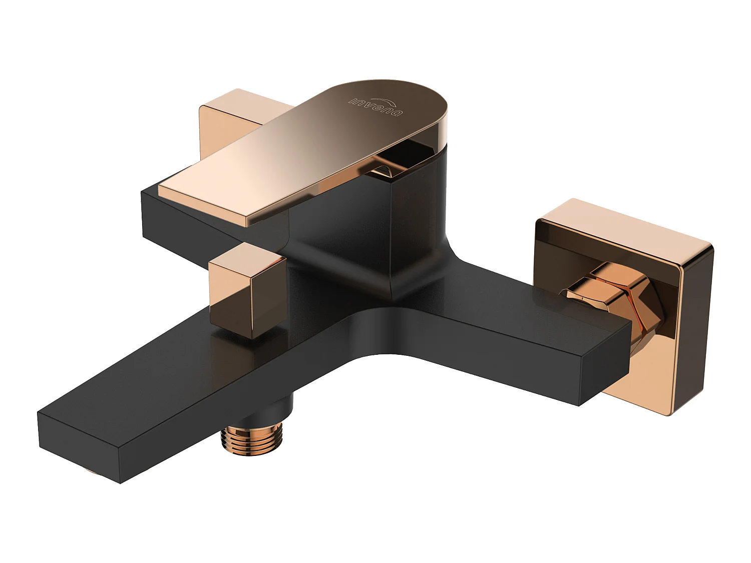 Badewannenarmatur Schwarz Gold Wandarmatur Einhebelmischer Midnight