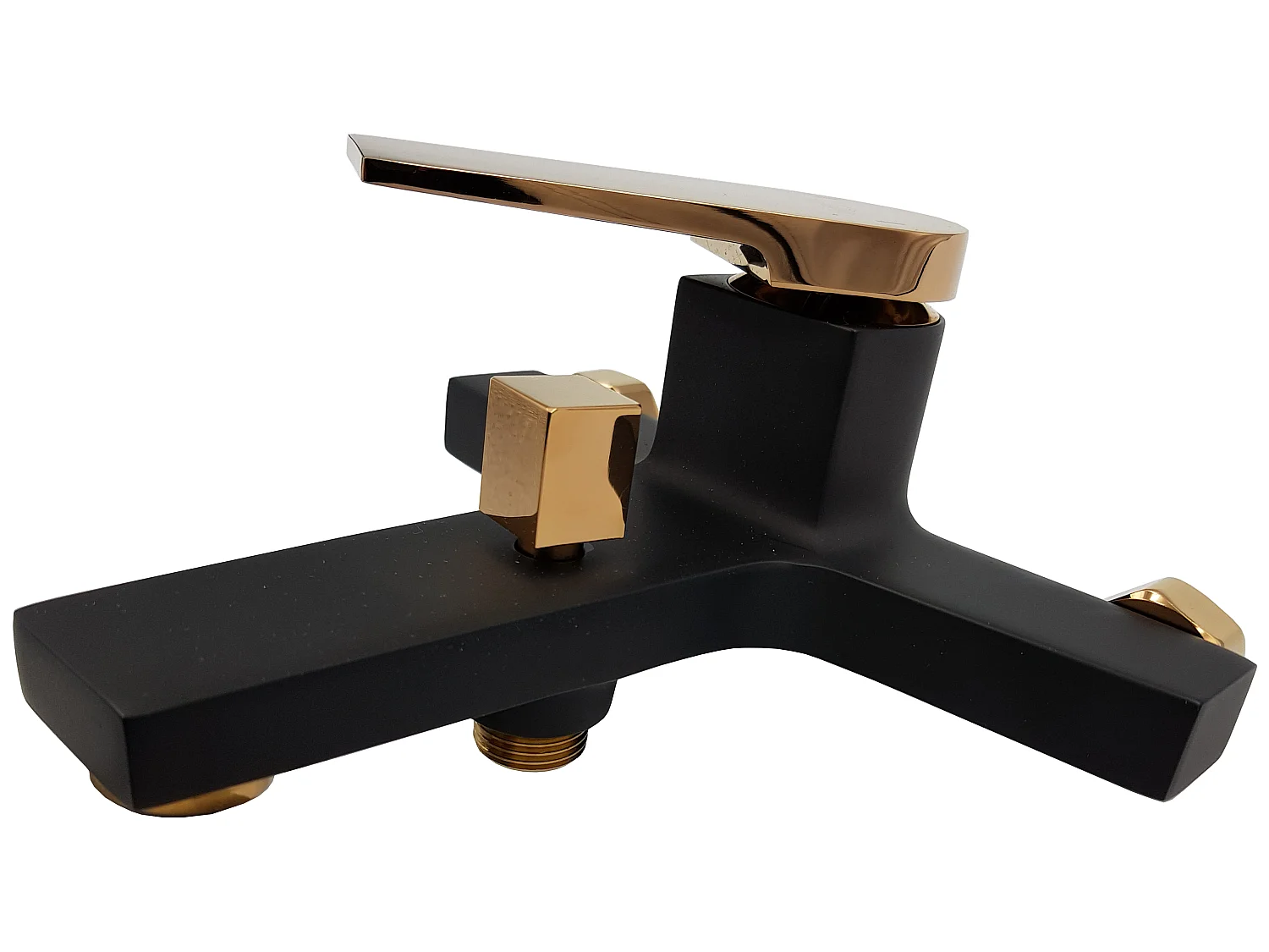 Badewannenarmatur Schwarz Gold Wandarmatur Einhebelmischer Midnight