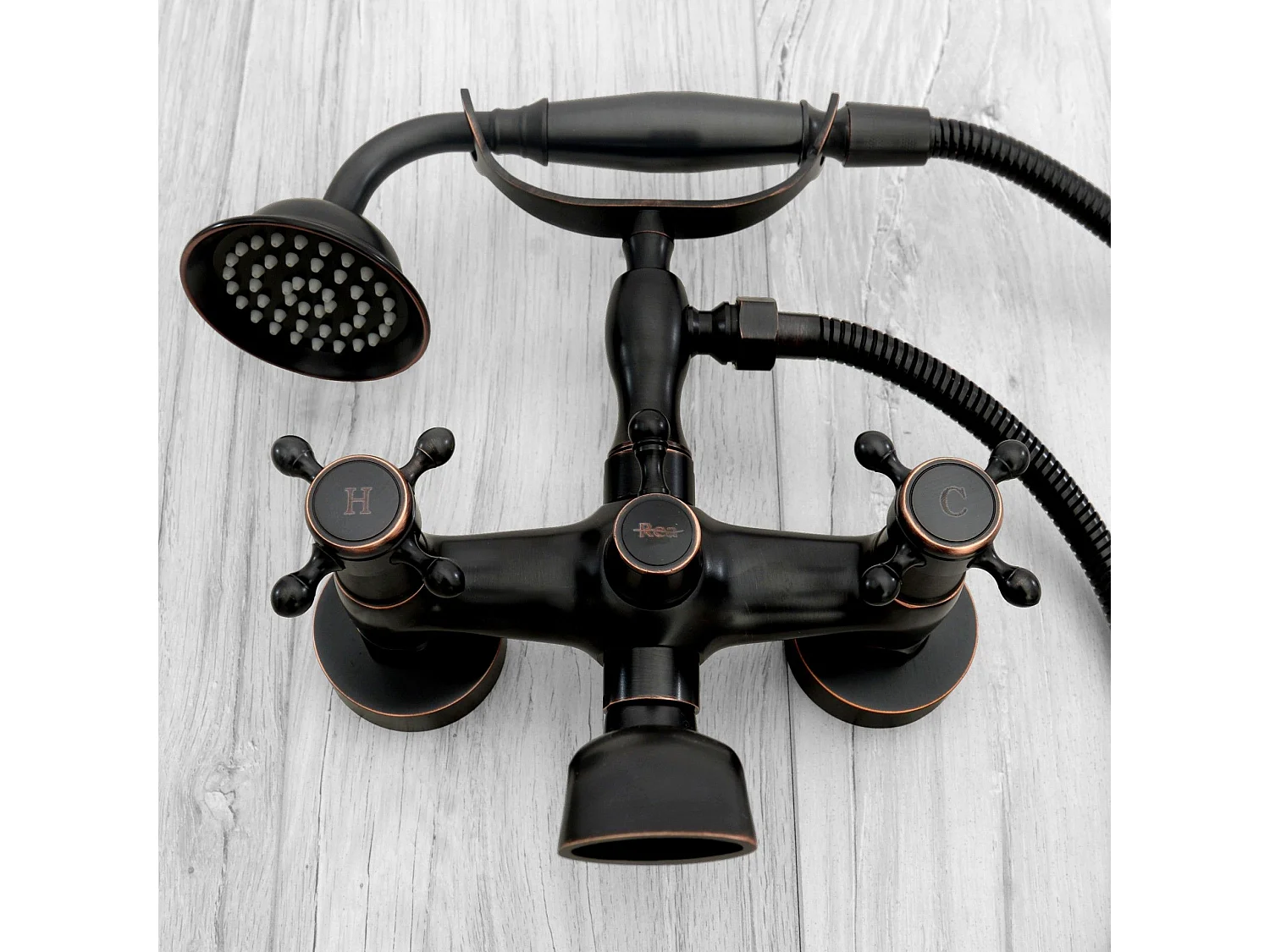 Wannenarmatur Rea Retro Black