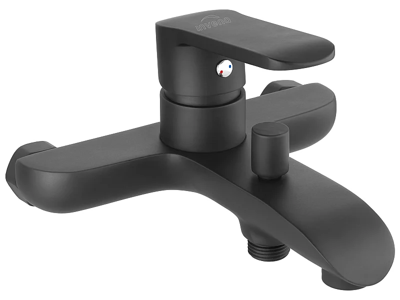 Robinet Mitigeur Baignoire Noir Mural Monocommande