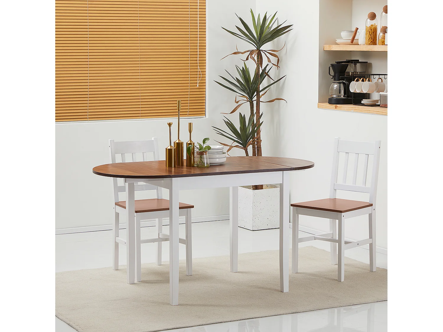 Mesa plegable cocina marrón 140x70x75 cm HOMCOM