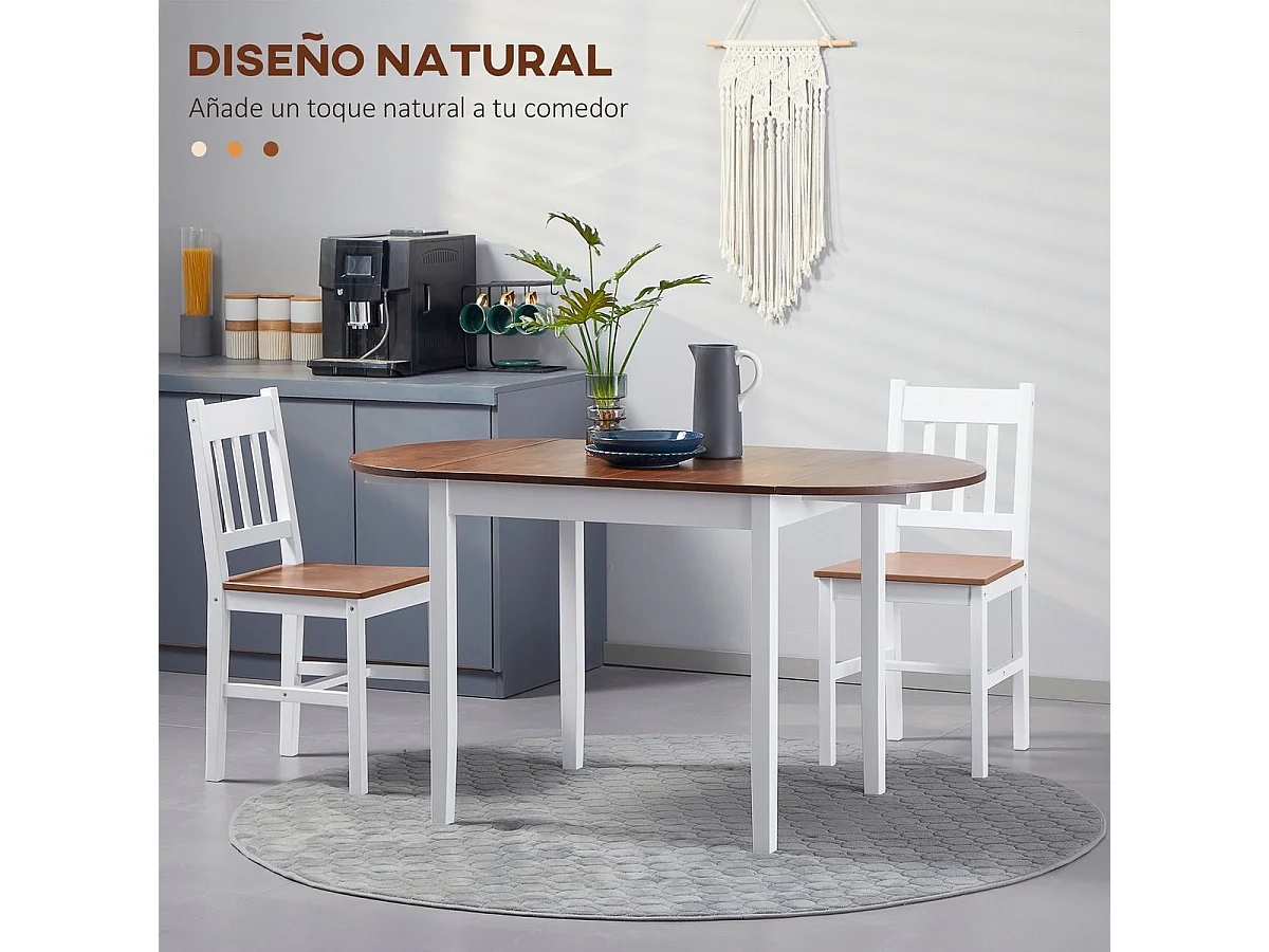 Mesa plegable cocina marrón 140x70x75 cm HOMCOM