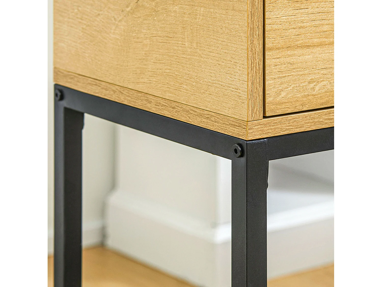 Mesa auxiliar madera natural 40x30x76 cm HOMCOM