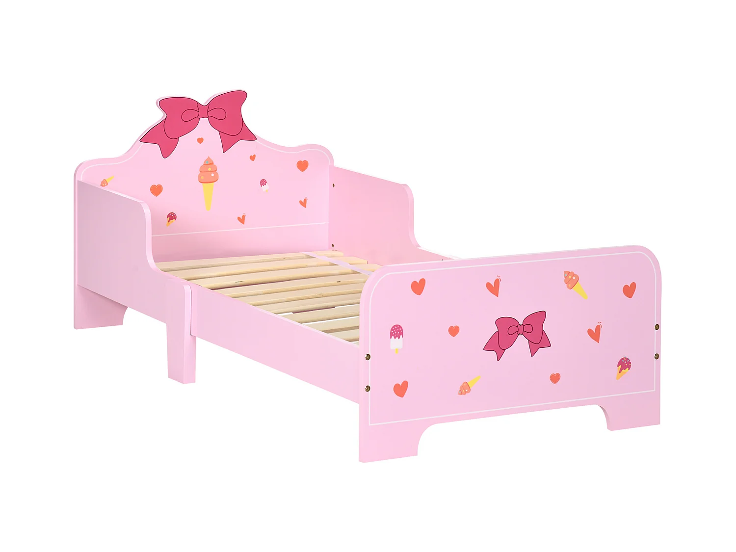 Cama para niños rosa 143x74x59 cm ZONEKIZ