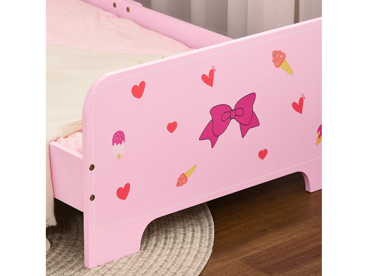 Cama para niños rosa 143x74x59 cm ZONEKIZ