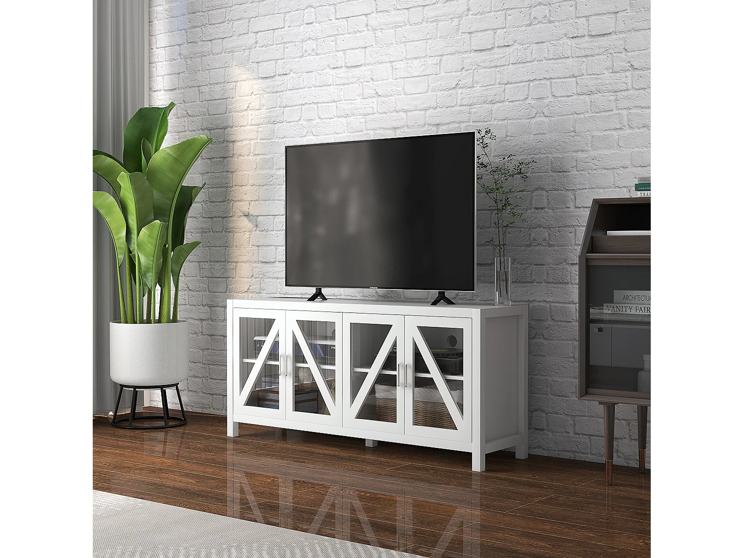 Mueble de tv blanco 130x35x60 cm HOMCOM