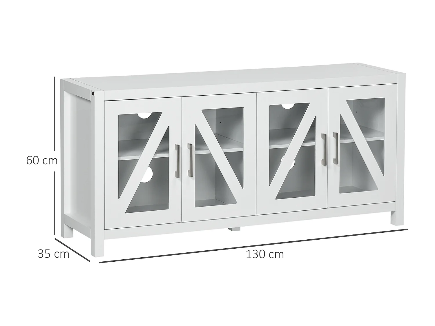 Mueble de tv blanco 130x35x60 cm HOMCOM