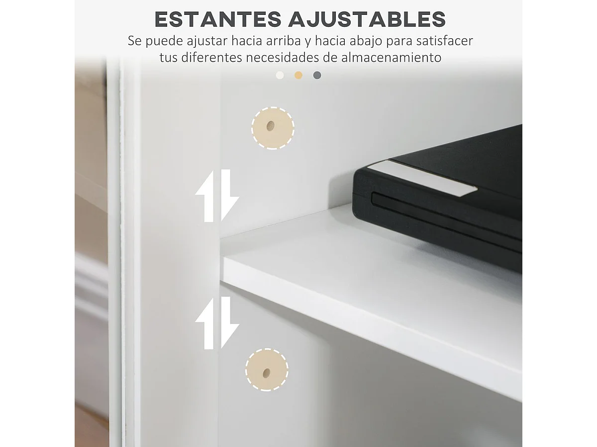 Mueble de tv blanco 130x35x60 cm HOMCOM