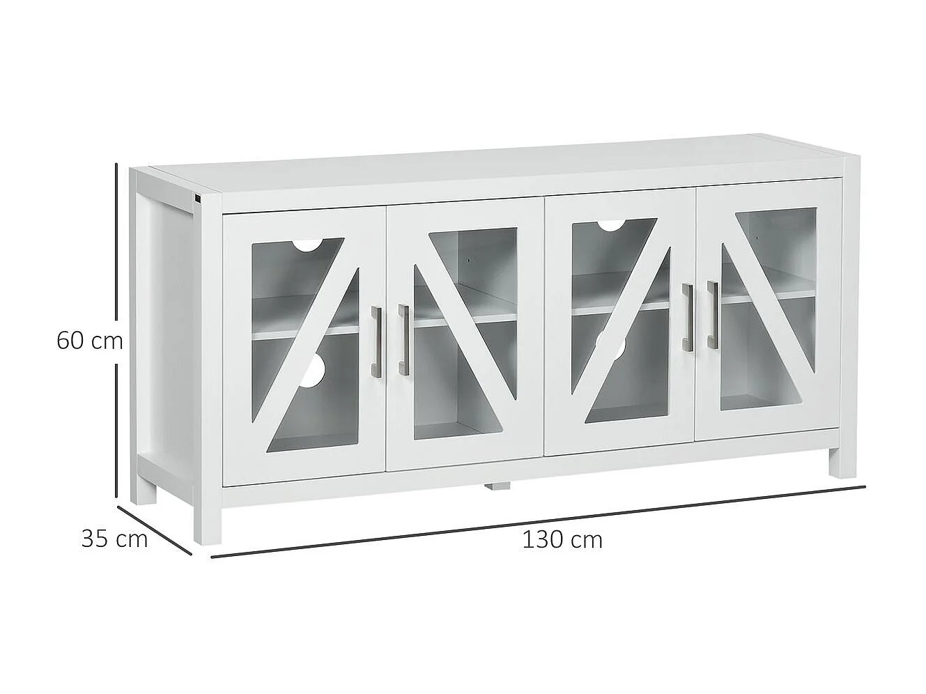 Mueble de tv blanco 130x35x60 cm HOMCOM