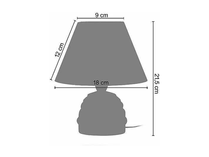 Pair de Lampes de chevet colonne bois  foncé 21,5 cm.