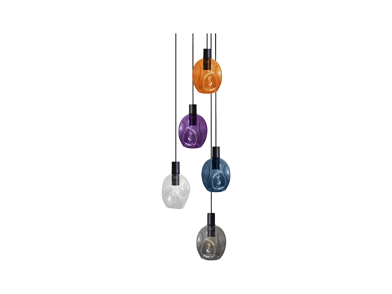 Lustre TOSEL ,métal,Noir , P 100xD60xD Hcm