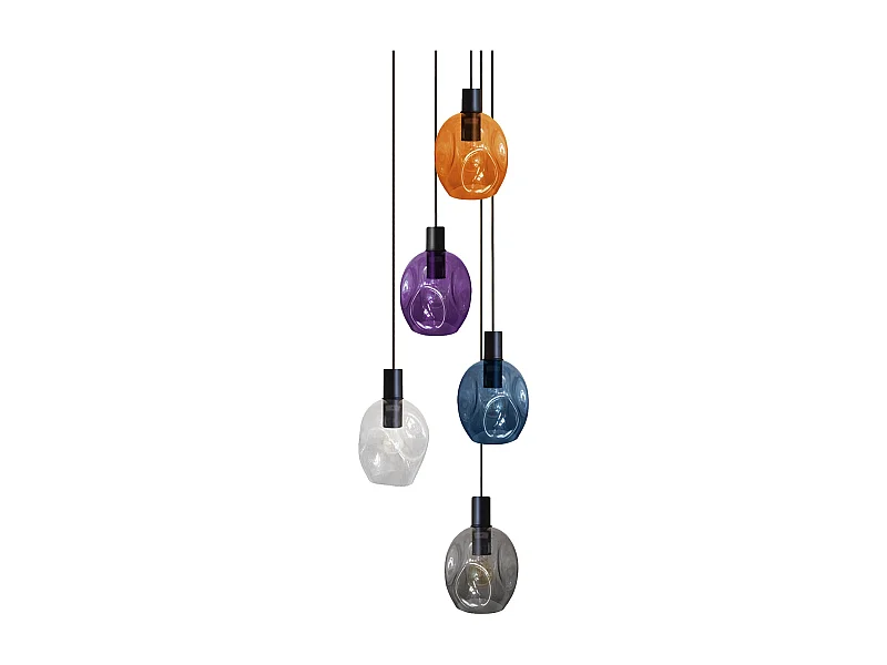 Lustre TOSEL ,métal,Noir , P 100xD60xD Hcm