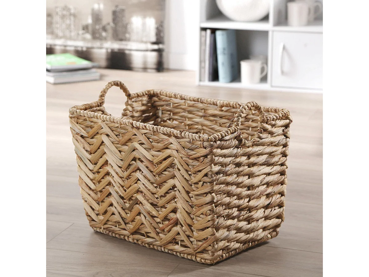 Cesta alta de jacinto de agua - L46cm x A32 cm