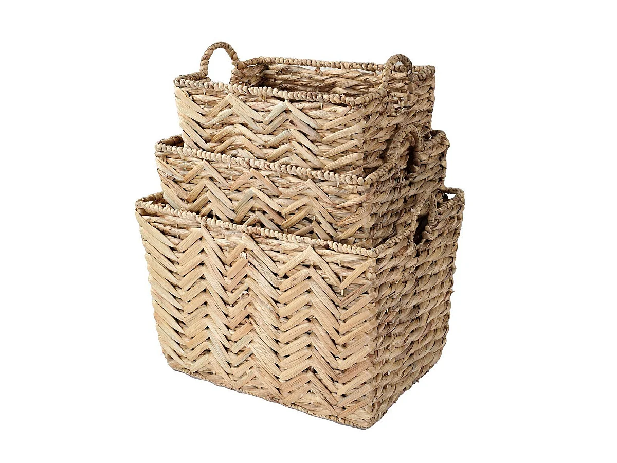 Cesta alta de jacinto de agua - L46cm x A32 cm
