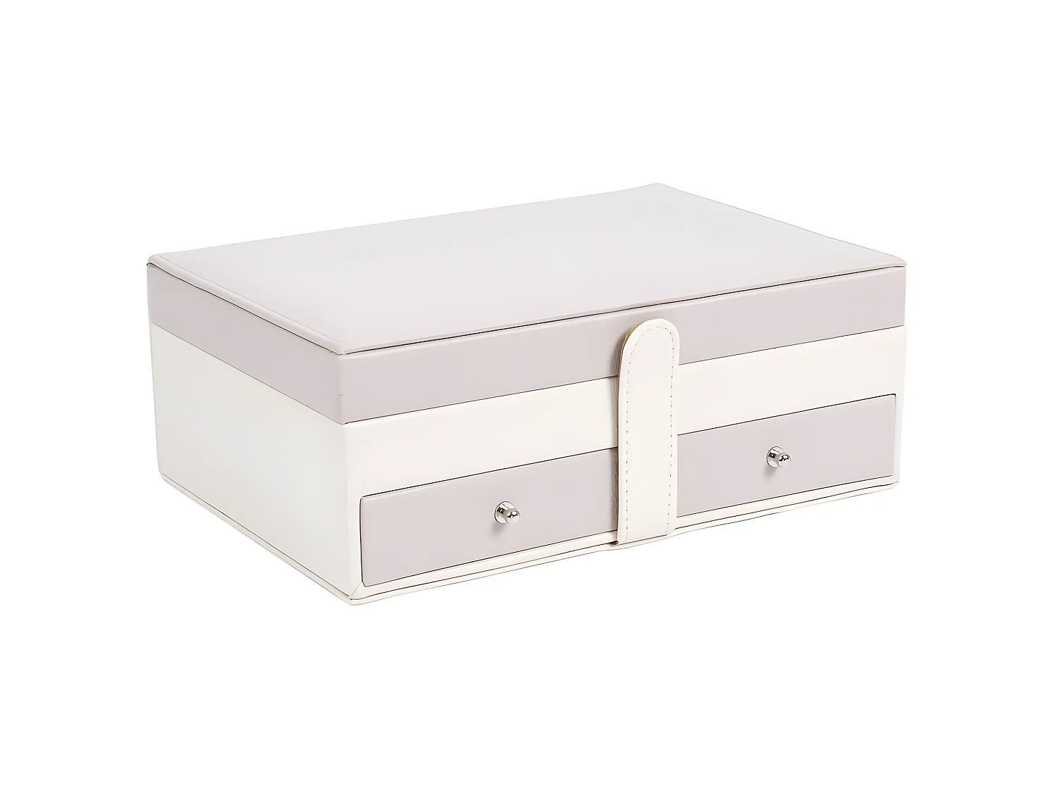 Boîte à Bijoux Design "Lena" 25cm Rose & Blanc