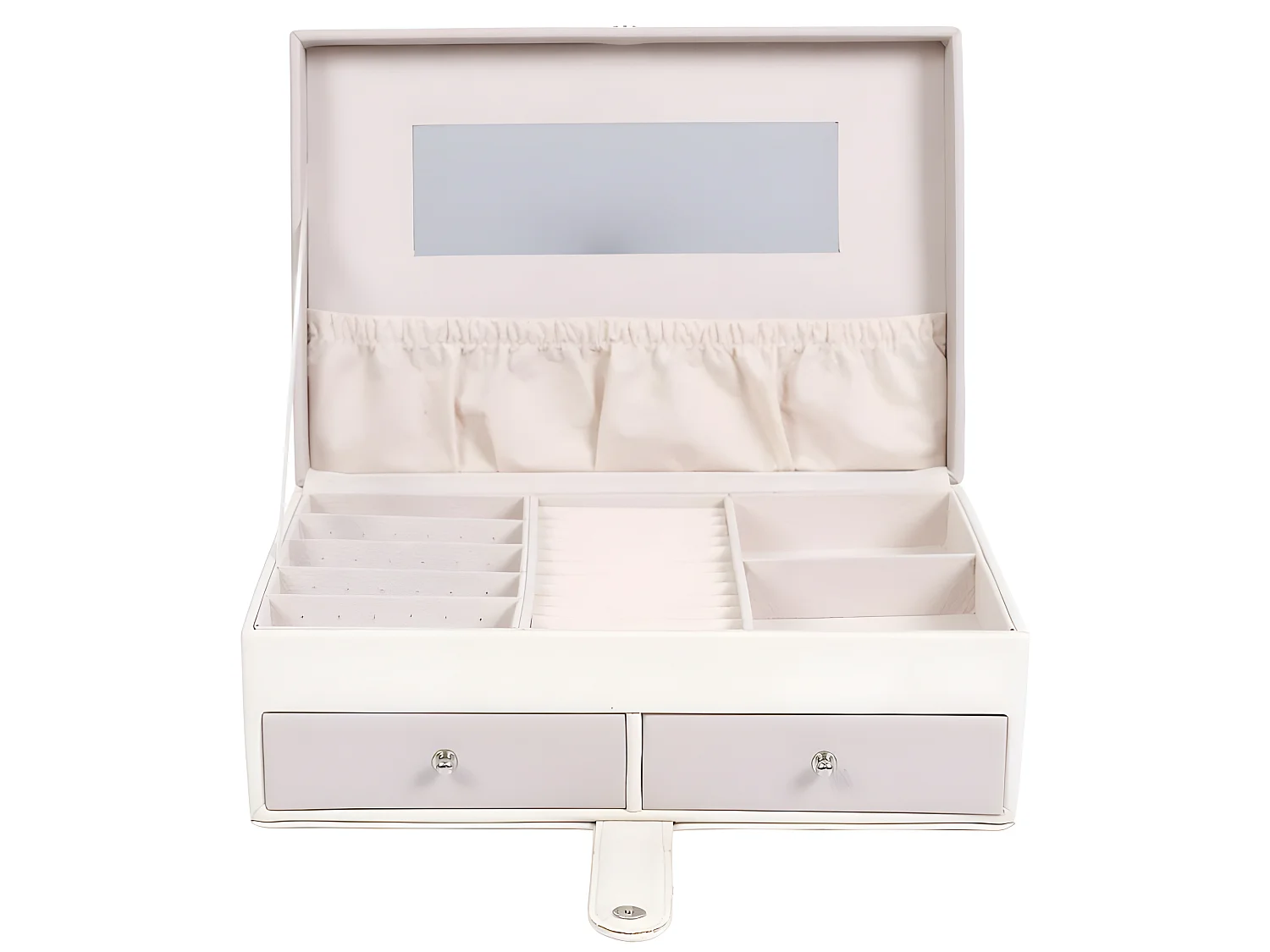 Boîte à Bijoux Design "Lena" 25cm Rose & Blanc