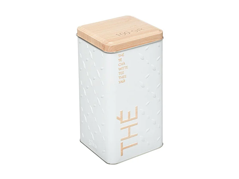 Boîte à Thé en Vrac "Scandi" 17cm Blanc