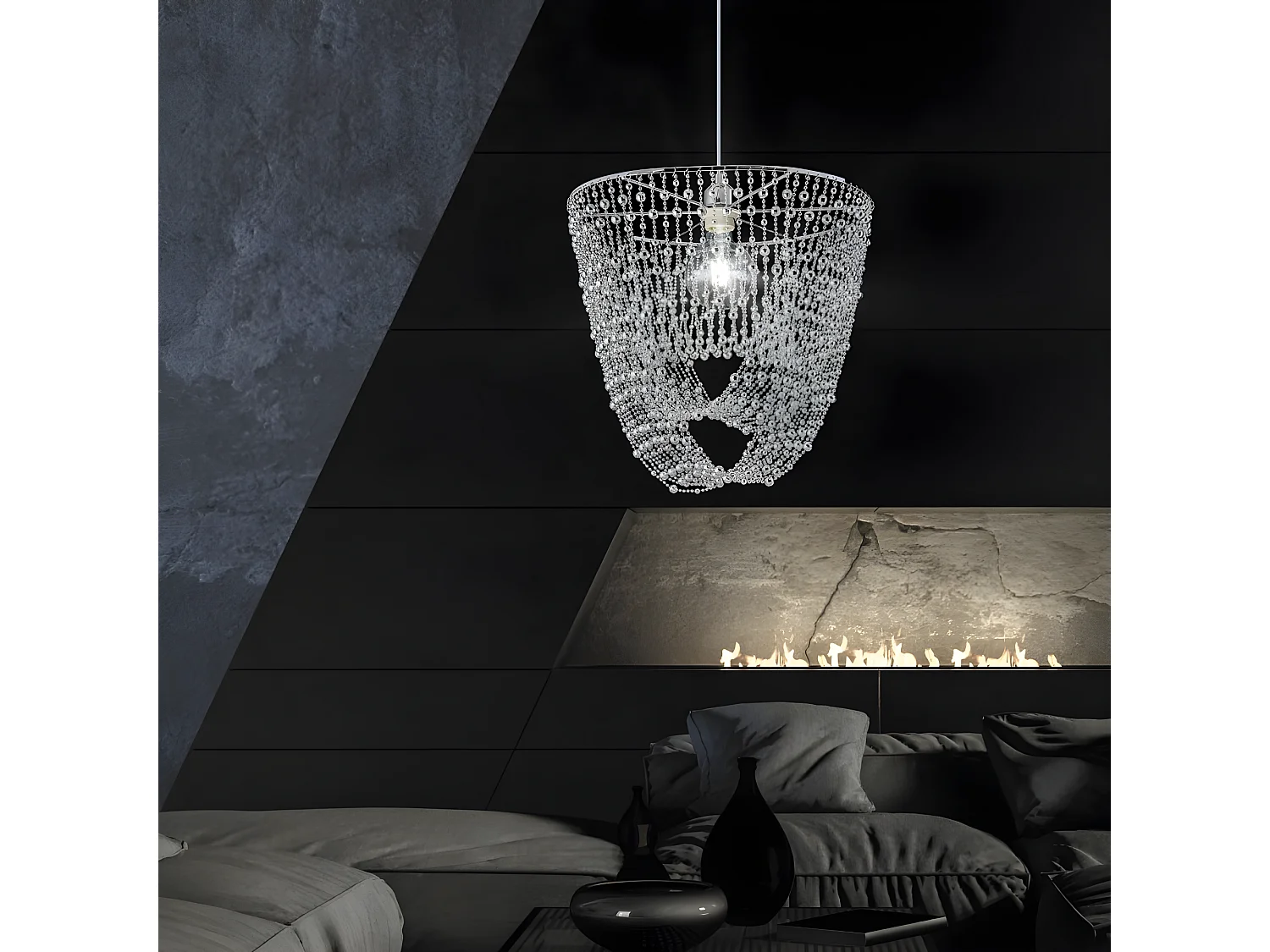 SUSPENSION modèle OTON finition CHROME 1 lumière Alemar