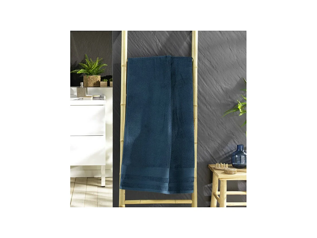 Drap de Douche 70 x 130 cm Tendresse Saphir - Eponge Unie