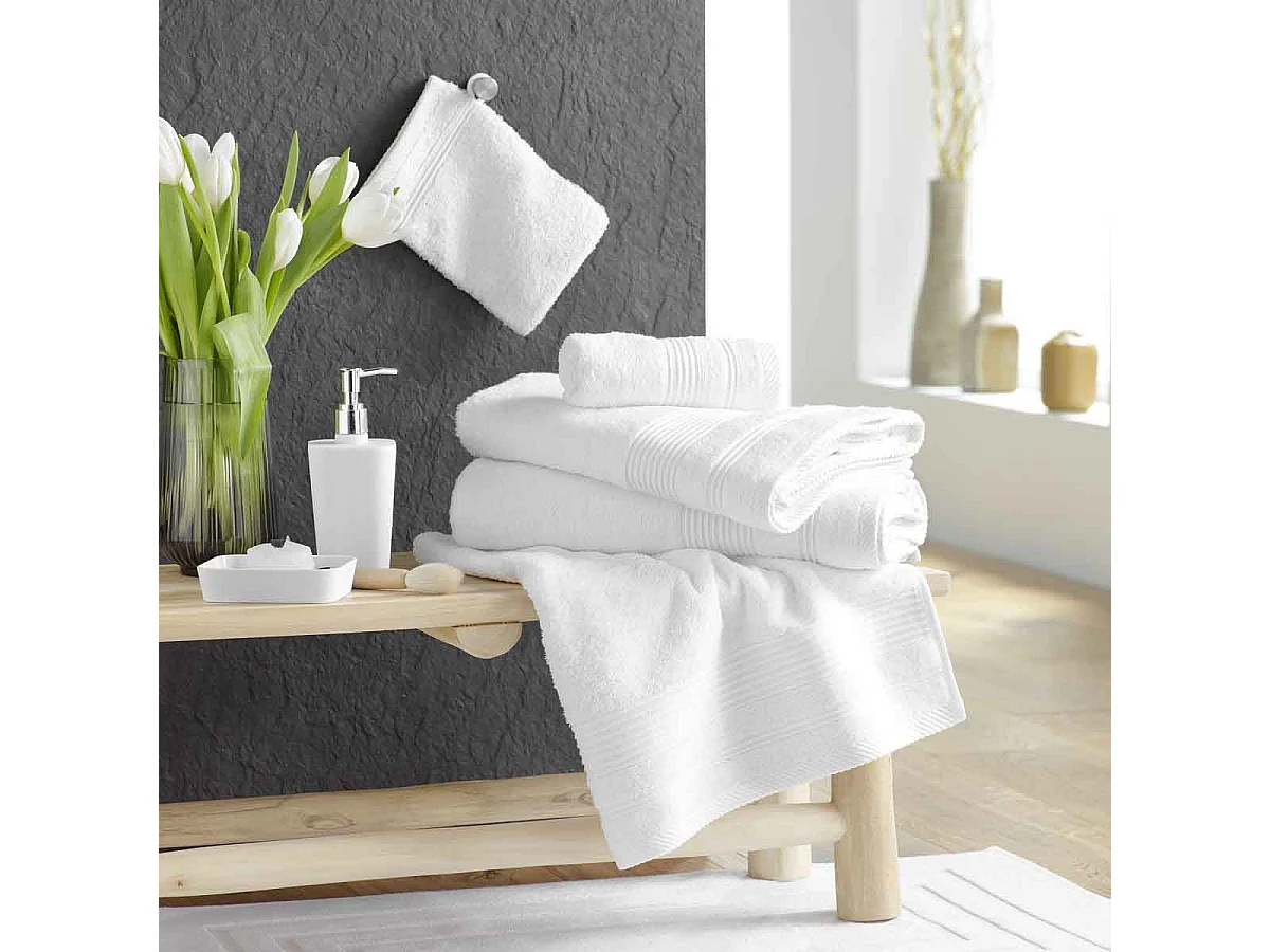 Drap de Douche "Tendresse" 70x130cm Blanc